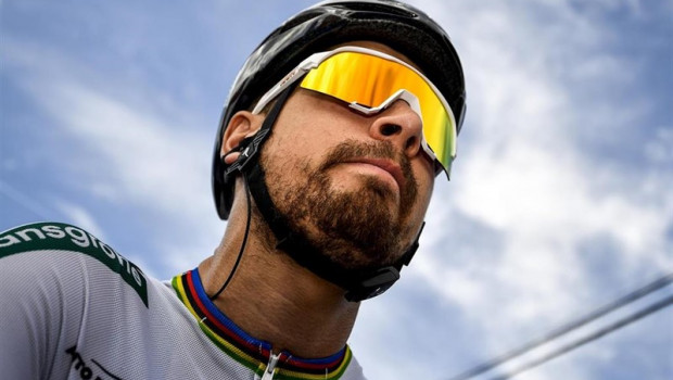 ep 24 april 2019 belgium ans slovakian peter sagan of team bora-hansgrohe at the start of the 83nd edition of the la fleche wallonne uci world tour cycling race from ans to huy photo eric lalmandbelgadpa