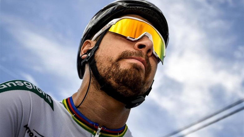 ep 24 april 2019 belgium ans slovakian peter sagan of team bora-hansgrohe at the start of the 83nd edition of the la fleche wallonne uci world tour cycling race from ans to huy photo eric lalmandbelgadpa