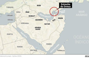 ep archivo   mapa de localizacion del estrecho de ormuz y los paises que lo rodean en el golfo