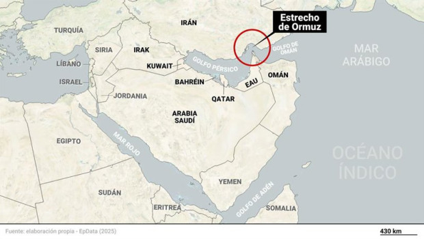 ep archivo   mapa de localizacion del estrecho de ormuz y los paises que lo rodean en el golfo