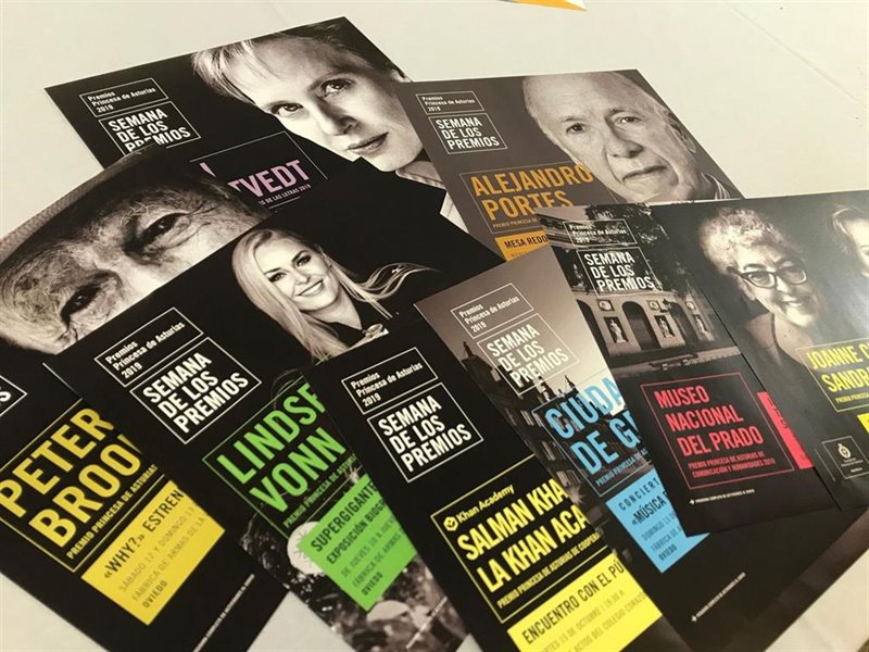 ep carteles de los actos culturales de la semana de los premios