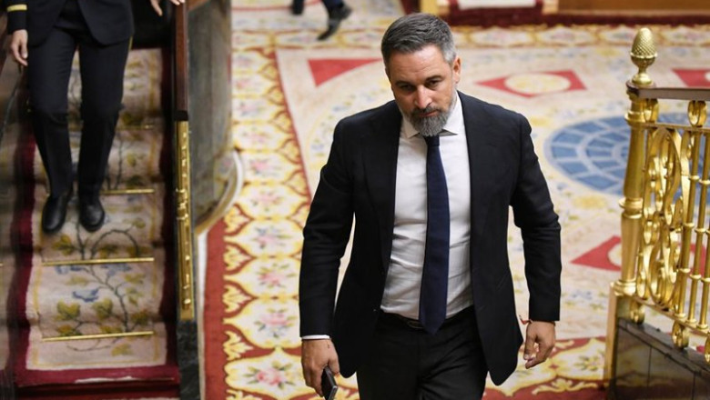 ep el lider de vox santiago abascal durante una sesion plenaria en el congreso de los diputados a 16