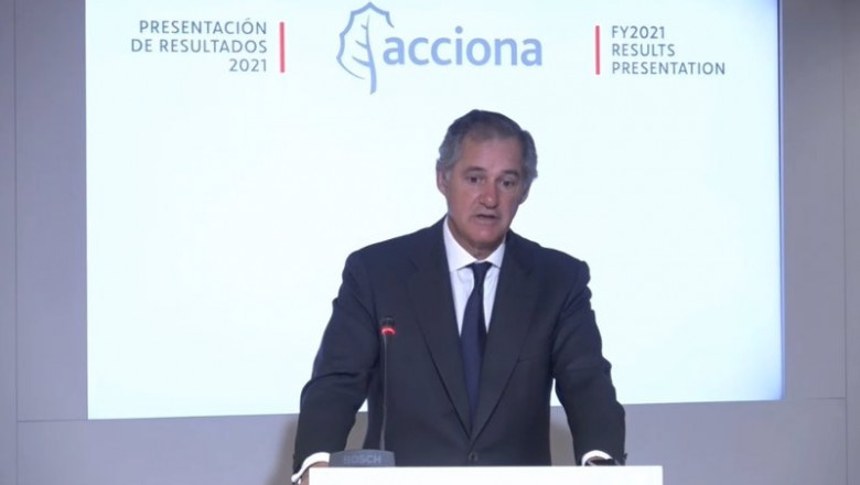 El presidente de Acciona, José Manuel Entrecanales. | EUROPA PRESS ep el presidente de acciona en una conferencia con analistas
