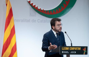 ep el presidente de la generalitat pere aragons interviene durante el prleg de sant jordi en el