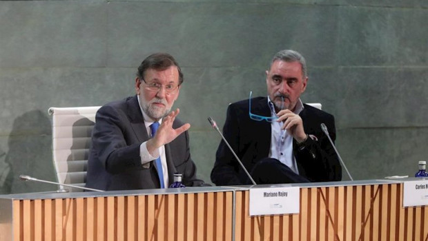 ep i-d el periodista de la cope carlos herrera y el expresidente del gobierno mariano rajoy durante