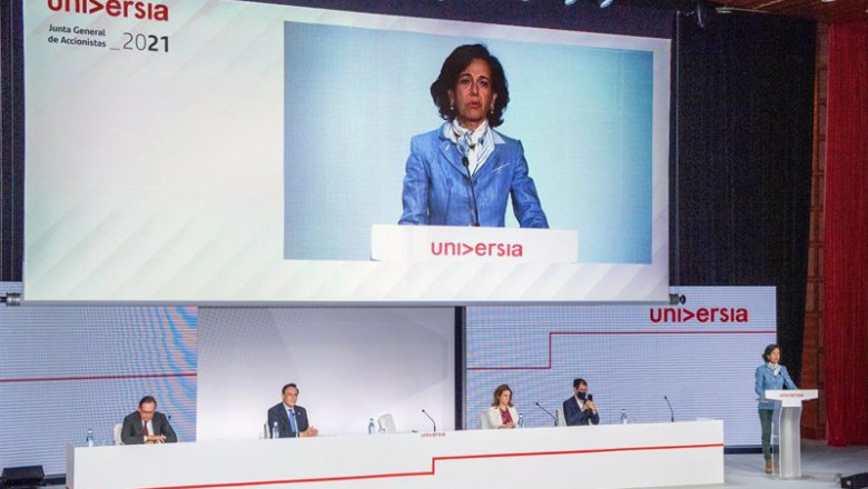 ep la presidenta de santander y de universia ana botin preside en madrid la xxi junta general de