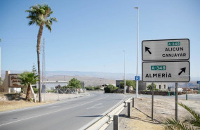 ep vista general de la carretera a 348 en el acceso a alhama de almeria