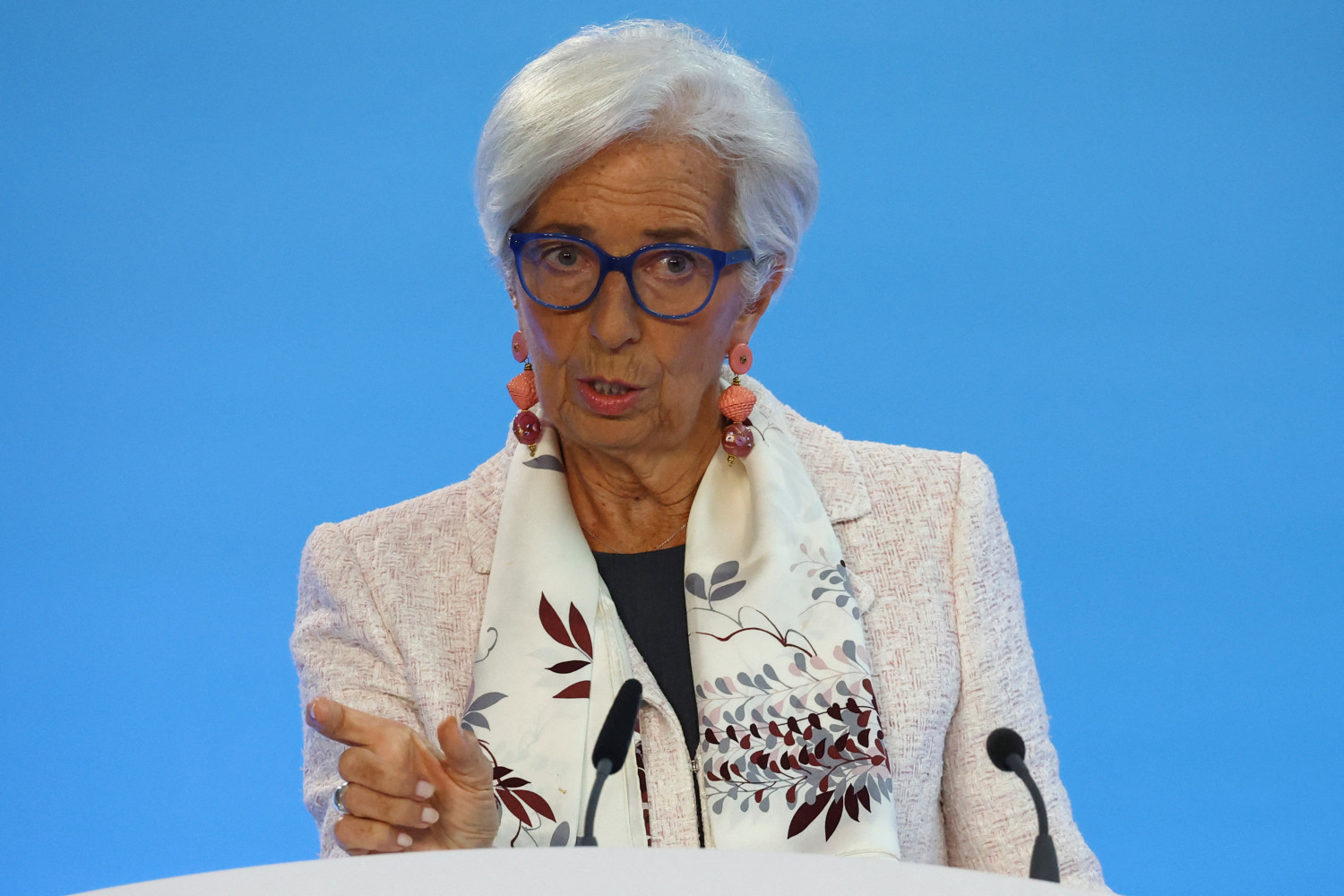 christine lagarde presidente de la banque centrale europeenne bce au siege de la bce a francfort 