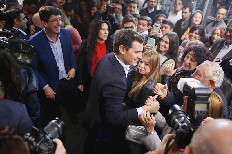 ep albert rivera junto a juan marin y rocio ruiz