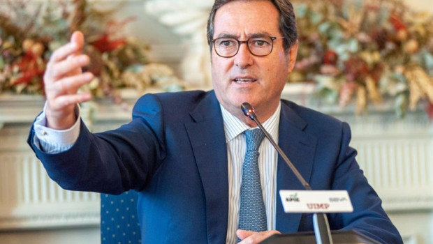 ep antonio garamendi presidente de la ceoe durante su intervencion en el curso de verano celebrado