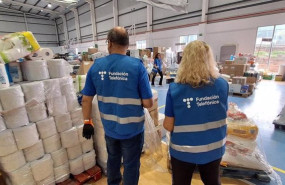 ep archivo   trabajadores de telefonica organizan ayuda para los afectados por la dana