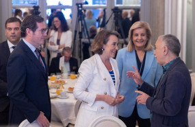 ep el presidente de la ceoe antonio garamendi la secretaria general del pp cuca gamarra la