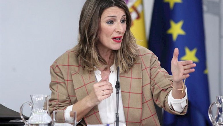 ep la ministra de trabajo y economia social yolanda diaz comparece en rueda de prensa tras el