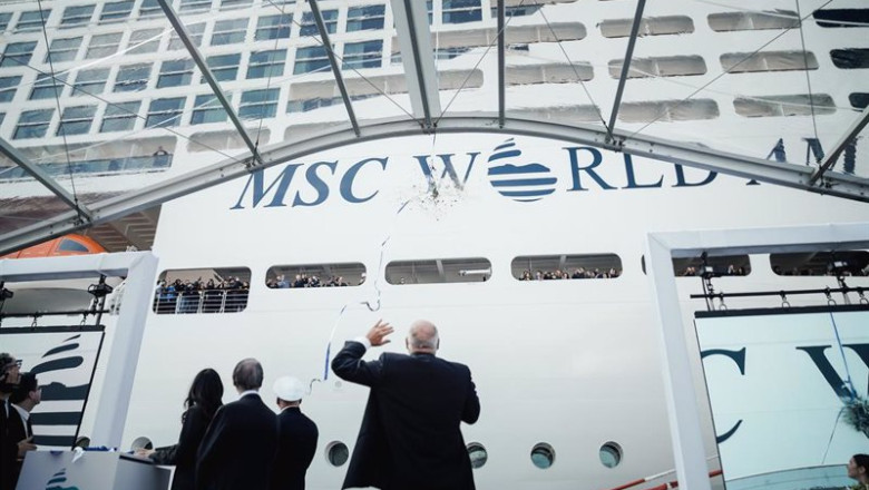 ep msc recibe su nuevo buque insignia inicia la construccion del msc world atlantic y bendice al msc