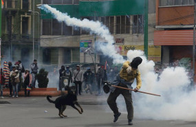 ep seguidores del expresidente de bolivia evo morales durante los enfrentamientos que tuvieron lugar