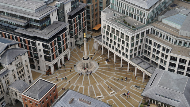 Aerial view of Paternoster Square