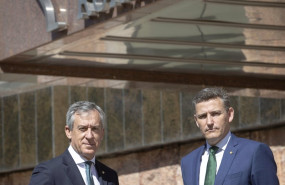 ep archivo   el presidente y el director general de eurocaja rural en la sede de la entidad