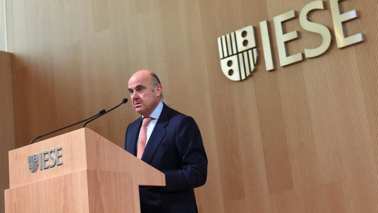 ep archivo   el vicepresidente del banco central europeo bce luis de guindos durante la segunda