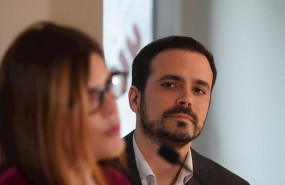 ep el ministro de consumo alberto garzon durante la intervencion de la candidata a lehendakari de
