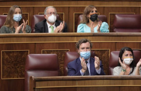 ep el portavoz de vox en el congreso ivan espinosa de los monteros y la portavoz de vox en el