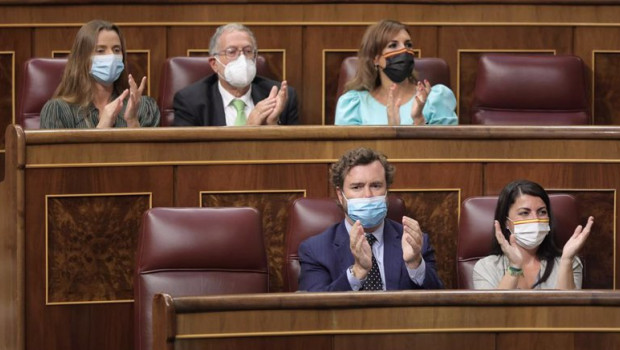 ep el portavoz de vox en el congreso ivan espinosa de los monteros y la portavoz de vox en el