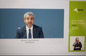 ep el presidente de aena en la reciente junta de accionistas de la compania
