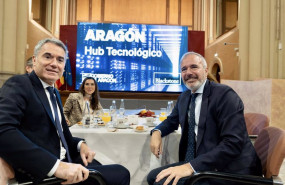 ep el presidente del gobierno de aragon jorge azcon con representantes de blackstone