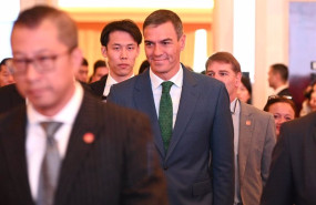 ep el presidente del gobierno de espana pedro sanchez a su llegada al encuentro empresarial