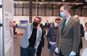 ep el rey felipe vi visita ifema donde hay un hospital provisional para atender a pacientes con