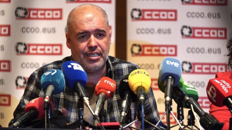 El secretario general de CCOO, Unai Sordo, comparece en una rueda de prensa durante la XIX Escuela Sindical Pedro Gómez, en el Museo Marítimo de Bilbao, a 12 de noviembre de 2021, en Bilbao, Vizcaya, Euskadi, (España). | H.Bilbao - Europa Press ep el secretario general de ccoo unai sordo comparece en una rueda de prensa durante la xix escuela