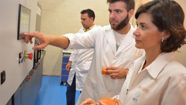 Imagen adjunta de Encarna Aguayo, junto a otros investigadores agrónomos, realizando ensayos en un laboratorio de la UPCT | UPCT - Archivo ep imagen adjunta de encarna aguayo junto a otros investigadores agronomos realizando ensayos en un