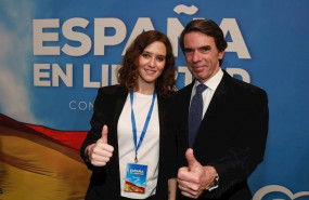 ep isabel diaz ayuso y jose maria aznar en convencion nacional pp celebrada en 2019