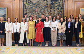 ep la reina letizia durante la audiencia a una representacion del club de ejecutivas espanolas en el