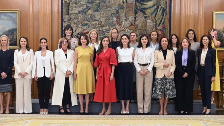 ep la reina letizia durante la audiencia a una representacion del club de ejecutivas espanolas en el