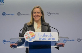 ep la secretaria general del pp vasco amaya fernandez en rueda de prensa en bilbao