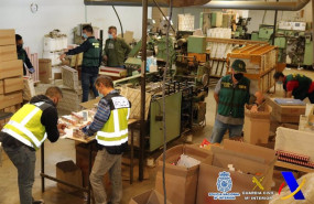 ep los agentes intervienen en una de las fabricas ilegales de tabaco