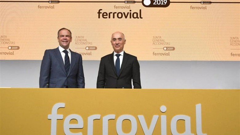 El presidente de Ferrovial, Rafael del Pino, y su consejero delegado, Íñigo Meirás, en la junta de accionistas de la compañía | FERROVIAL - Archivo ep presidenteferrovial rafaelpino yconsejero delegado inigo meiras enjuntaaccionistasla compania