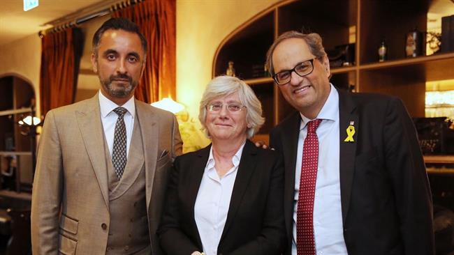 El presidente de la Generalitat, Quim Torra, Clara Ponsatí y Aamer Anwar | @QUIMTORRAIPLA ep presidentela generalitat quim torra clara ponsati y aamer anwar