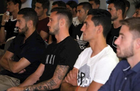 ep saul y koke representan al atleti en una reunion de afe archivo
