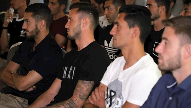 ep saul y koke representan al atleti en una reunion de afe archivo