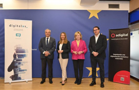 ep archivo   de izq a dcha el director general de digitales victor calvo sotelo la eurodiputada