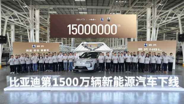 ep byd alcanza los 15 millones de vehiculos enchufables producidos