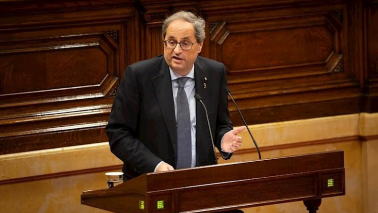 El presidente de la Generalitat, Quim Torra | DAVID ZORRAKINO - EUROPA PRESS ep el presidente de la generalitat quim torra durante su intervencion en la sesion de control del
