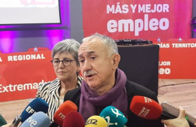 ep el secretario general de ugt pepe alvarez atiende a los medios en merida