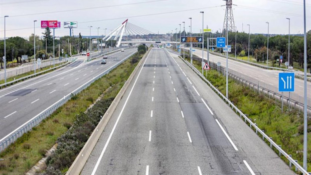 ep estado de la a-1 a su paso por las rozas madrid el dia en el que entra en vigor la limitacion