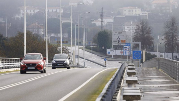 ep la frontera de galicia con portugal en el municipio gallego de o porrino