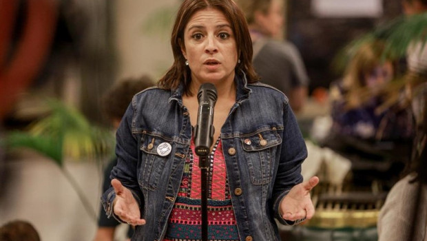 ep la portavoz parlamentaria del psoe adriana lastra ofrece una rueda de prensa a los medios de