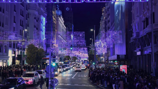 ep luces de navidad desde el autobus naviluz el primer dia de la puesta en marcha del servicio en