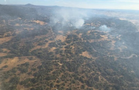 ep archivo   imagen aerea del incendio en almorox toledo