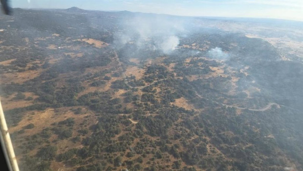 ep archivo   imagen aerea del incendio en almorox toledo